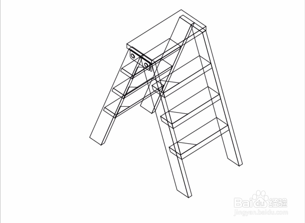木头人字梯图片设计