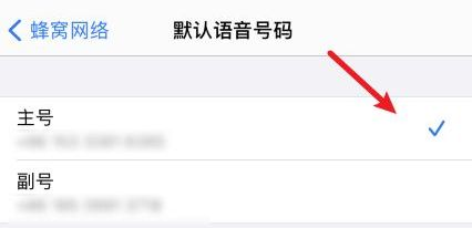苹果打电话默认副号在哪改