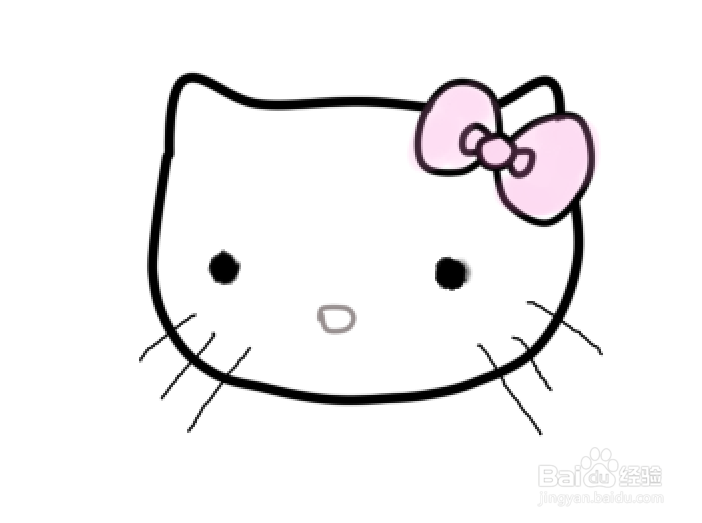 Hello Kitty猫简笔画怎么画