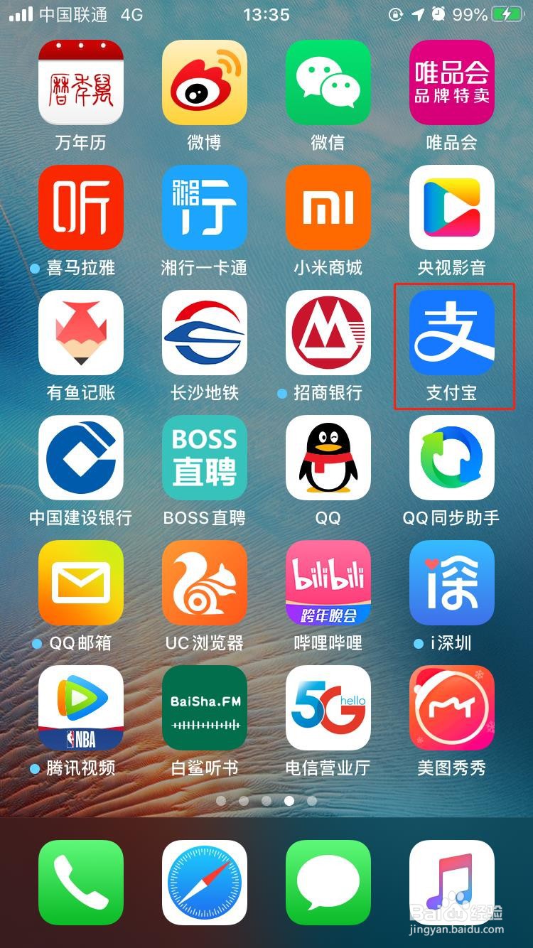 iPhone中支付宝如何设置进入账号资产手势解锁