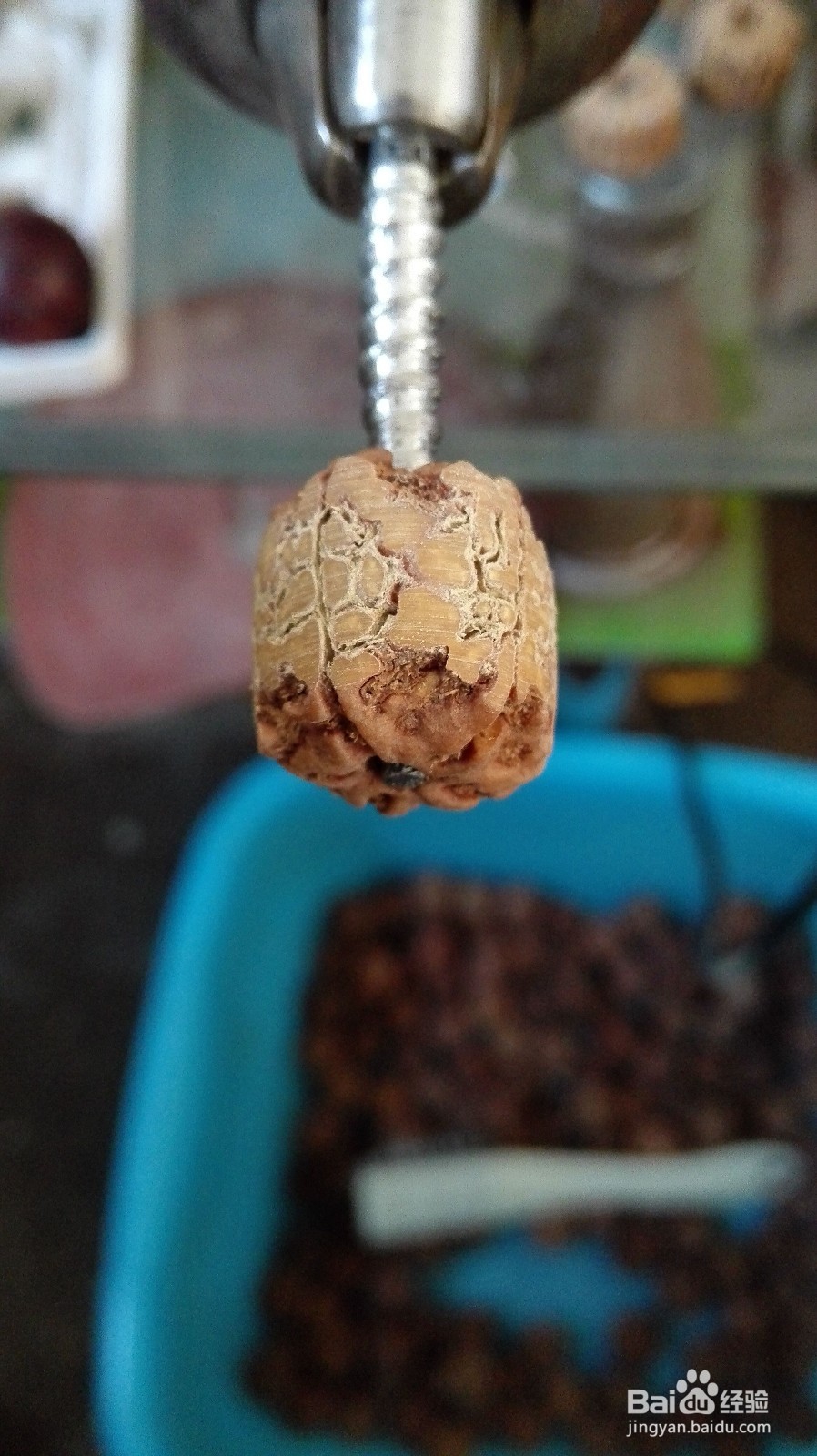 尼泊尔金刚菩提打磨无齿金刚圆珠桶珠镶嵌铜管