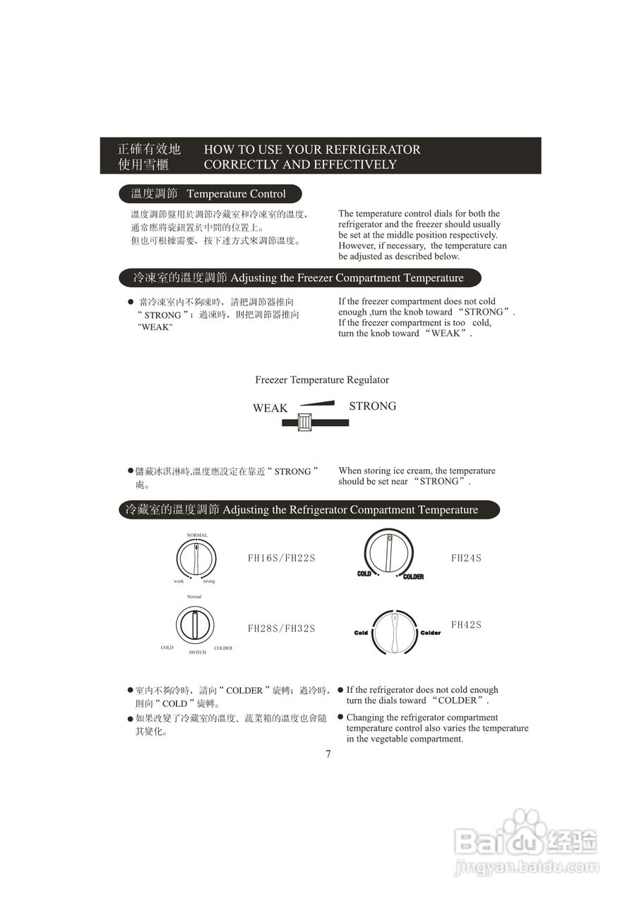 美国北极牌FH32S双门雪柜说明书:[2]