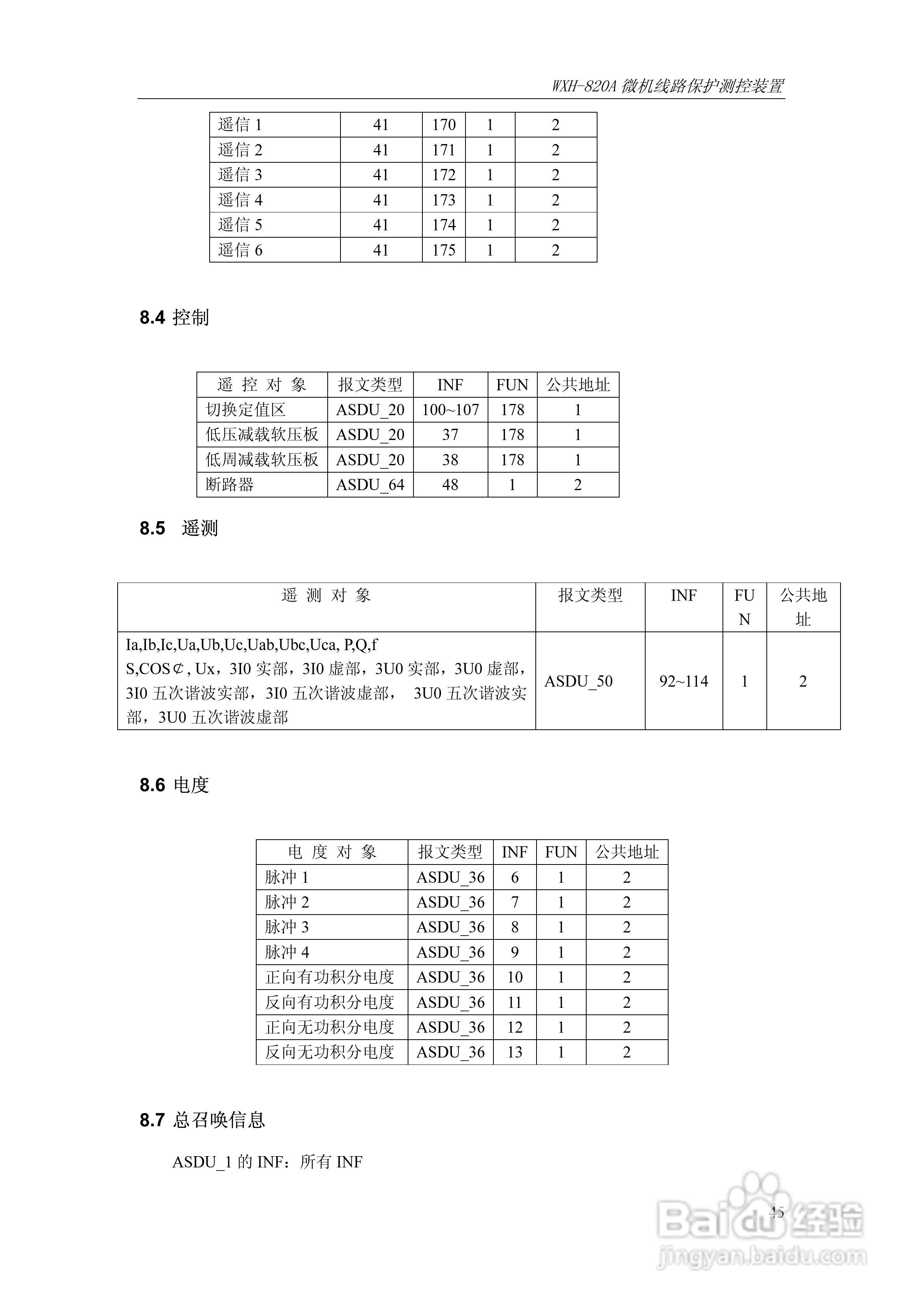 WXH-820A微机线路保护测控装置技术及使用说明书:[6]