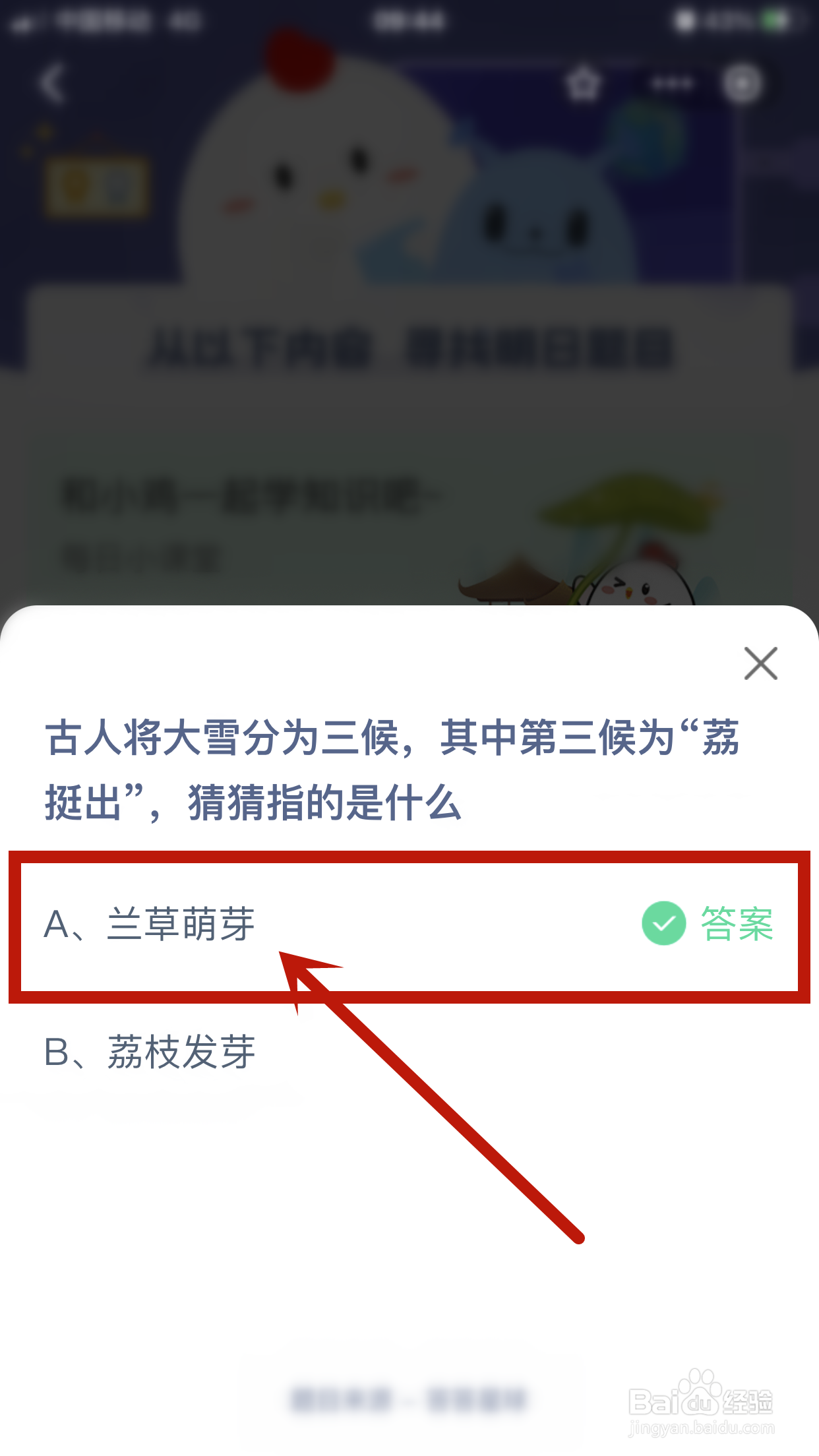 大雪中第三候“荔挺出”指的是什么？