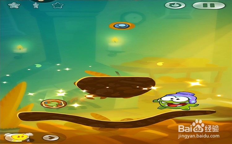 手机游戏割绳子2关卡7-1、关卡7-2三星攻略