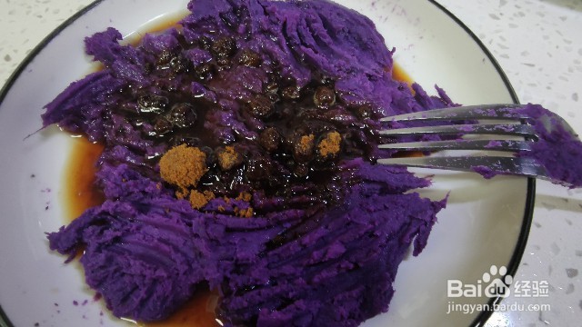 香煎芝士心芝麻紫薯饼