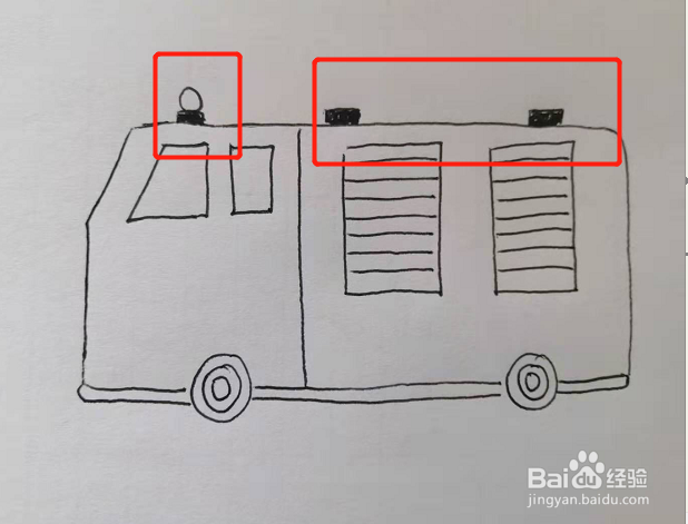 幼儿园消防主题简笔画