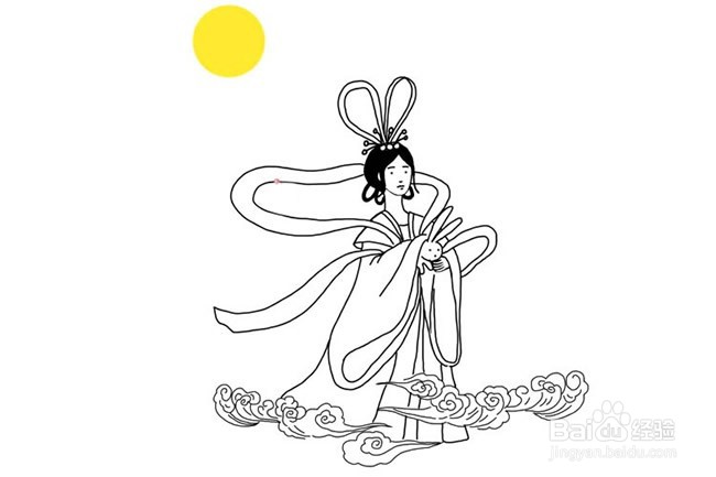嫦娥姐姐怎么画