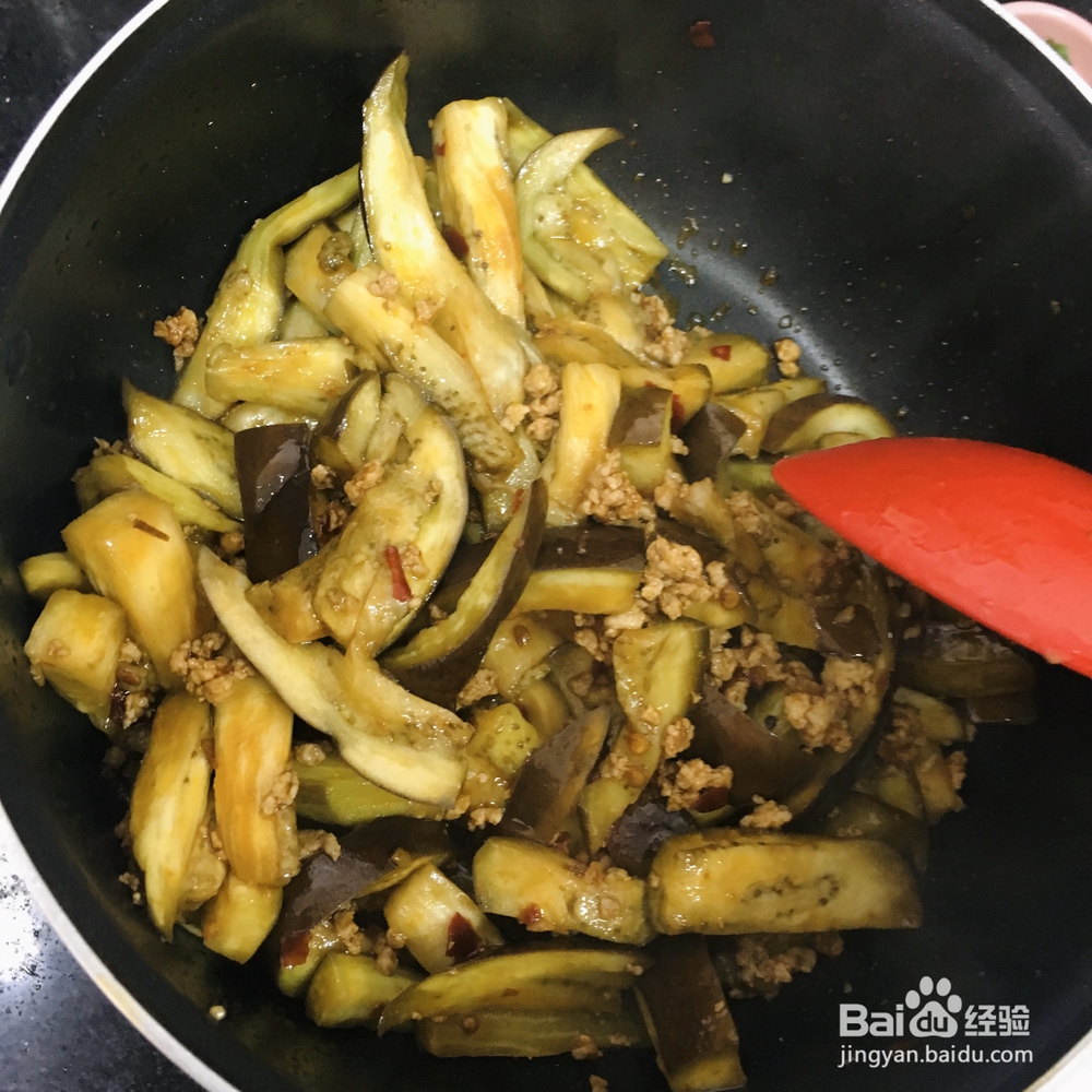 肉沫茄子盖浇饭少油版的做法