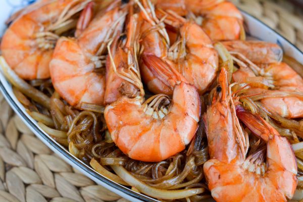 红烧大虾洋葱粉条