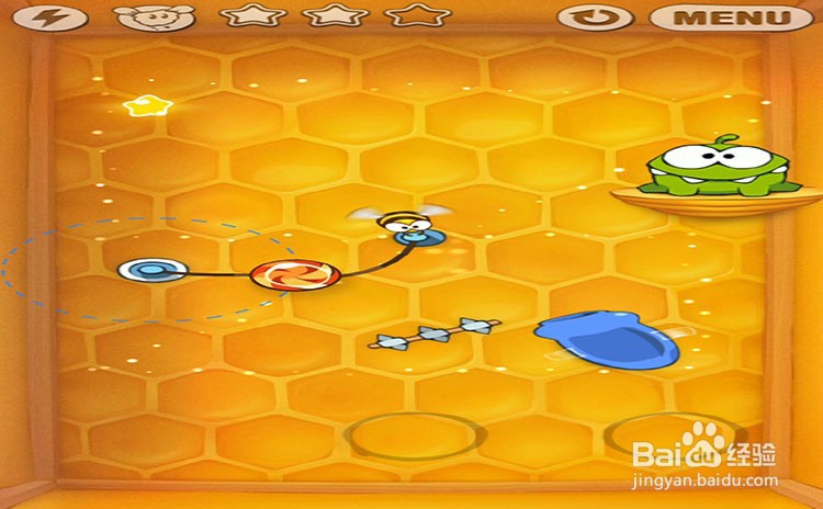 手机游戏割绳子level10-7三星攻略