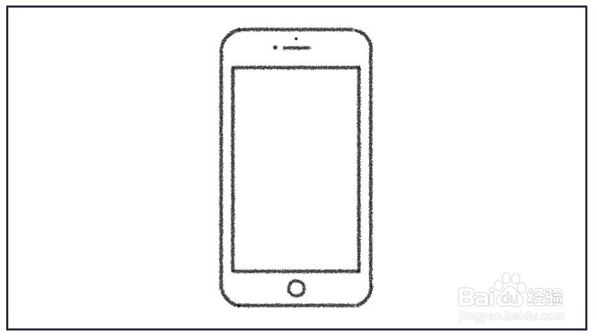 苹果手机简笔画