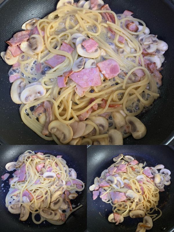 蘑菇培根奶香意面