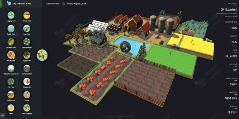 搭建智慧农场 3D 可视化管理平台