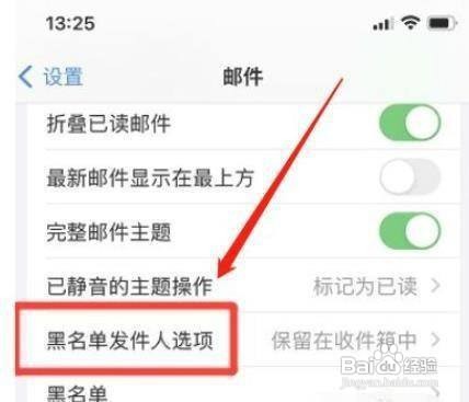 苹果11Pro手机黑名单邮件如何自动移到废纸篓呢