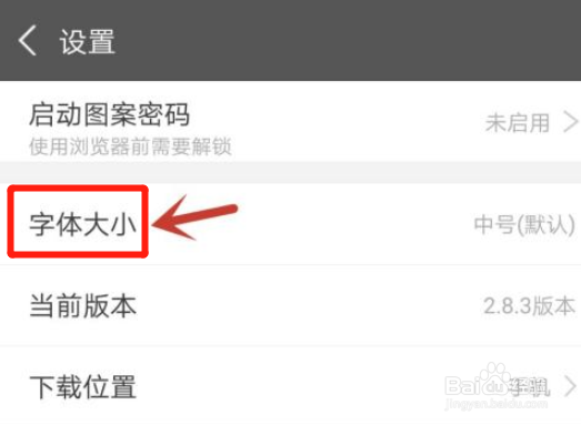 私密浏览器app怎么调整字体大小
