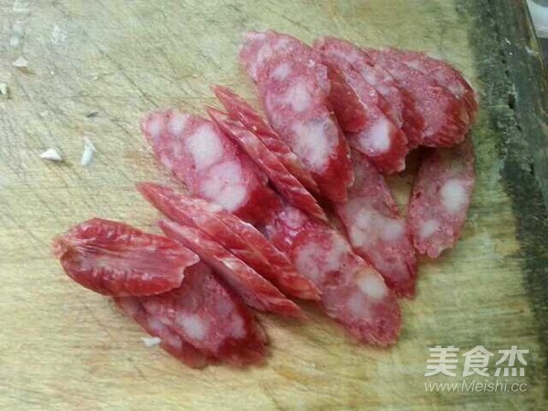 腊肠炒荷兰豆