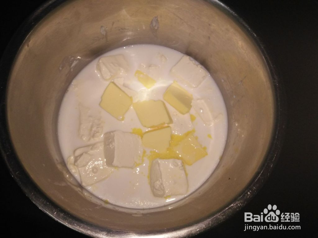 拉花轻乳酪蛋糕+的做法