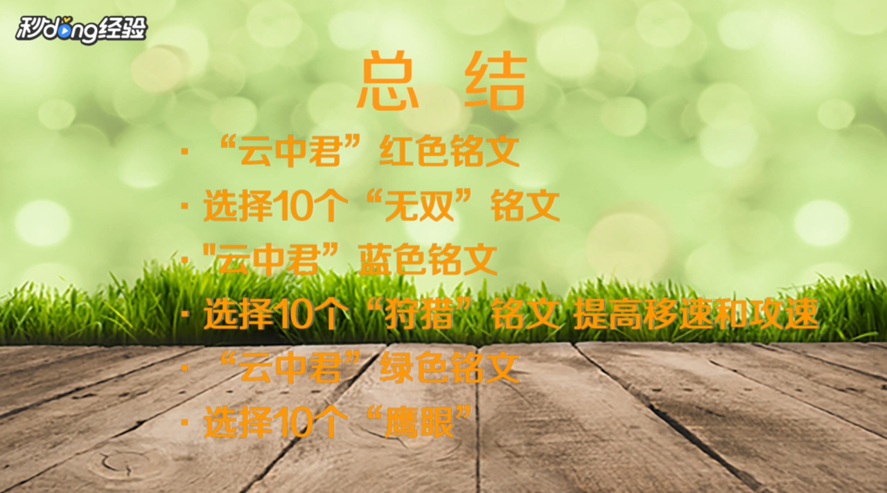 云中君怎么搭配铭文