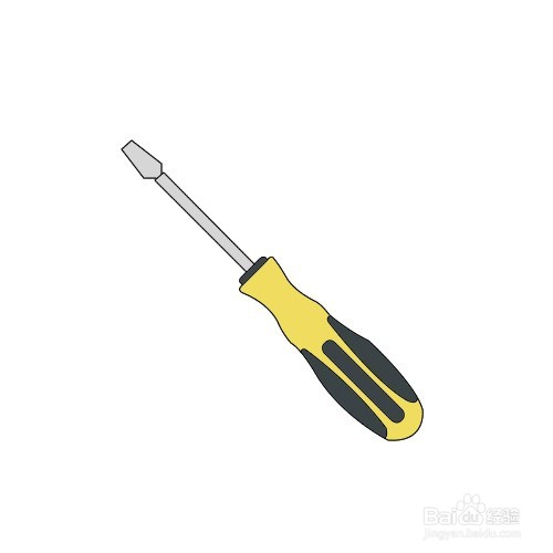 如何画一字螺丝批简笔画
