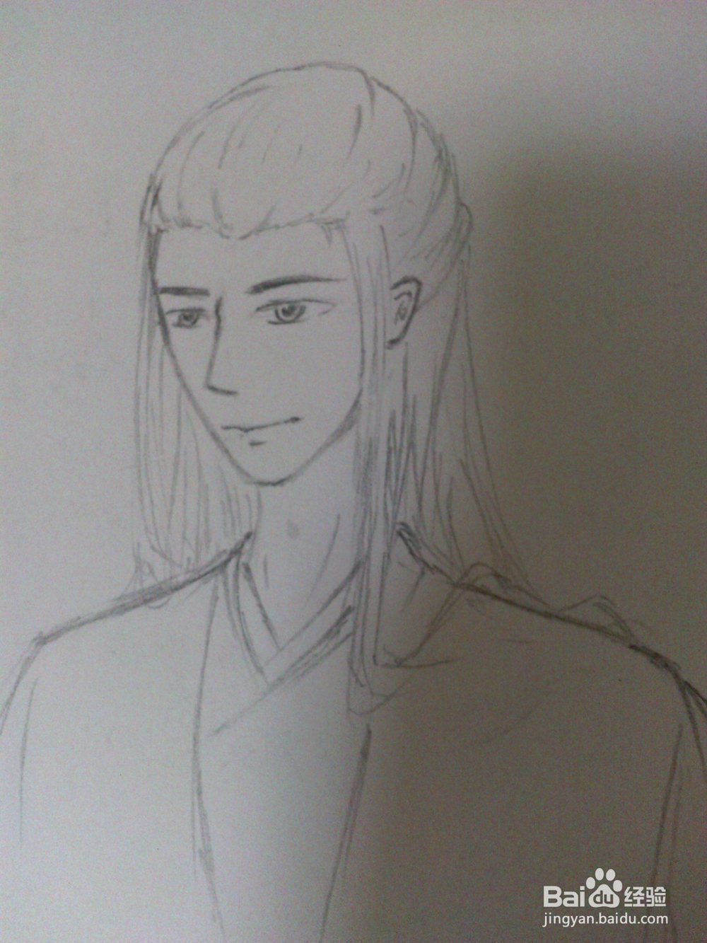 如何画古风美男