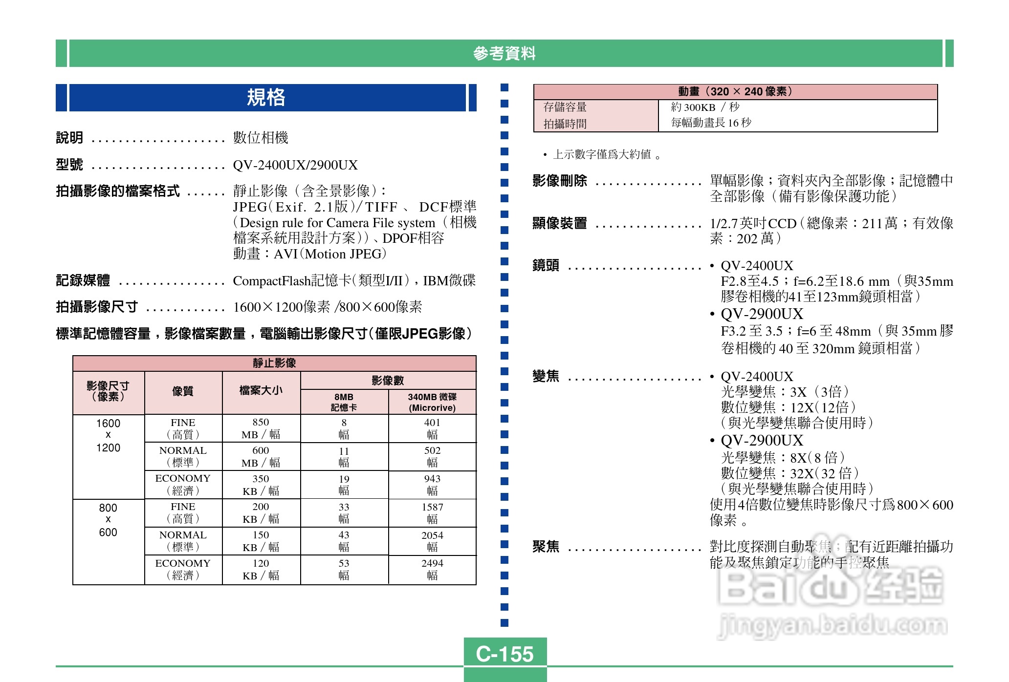 卡西欧QV-2400UX说码相机使用说明书:[16]