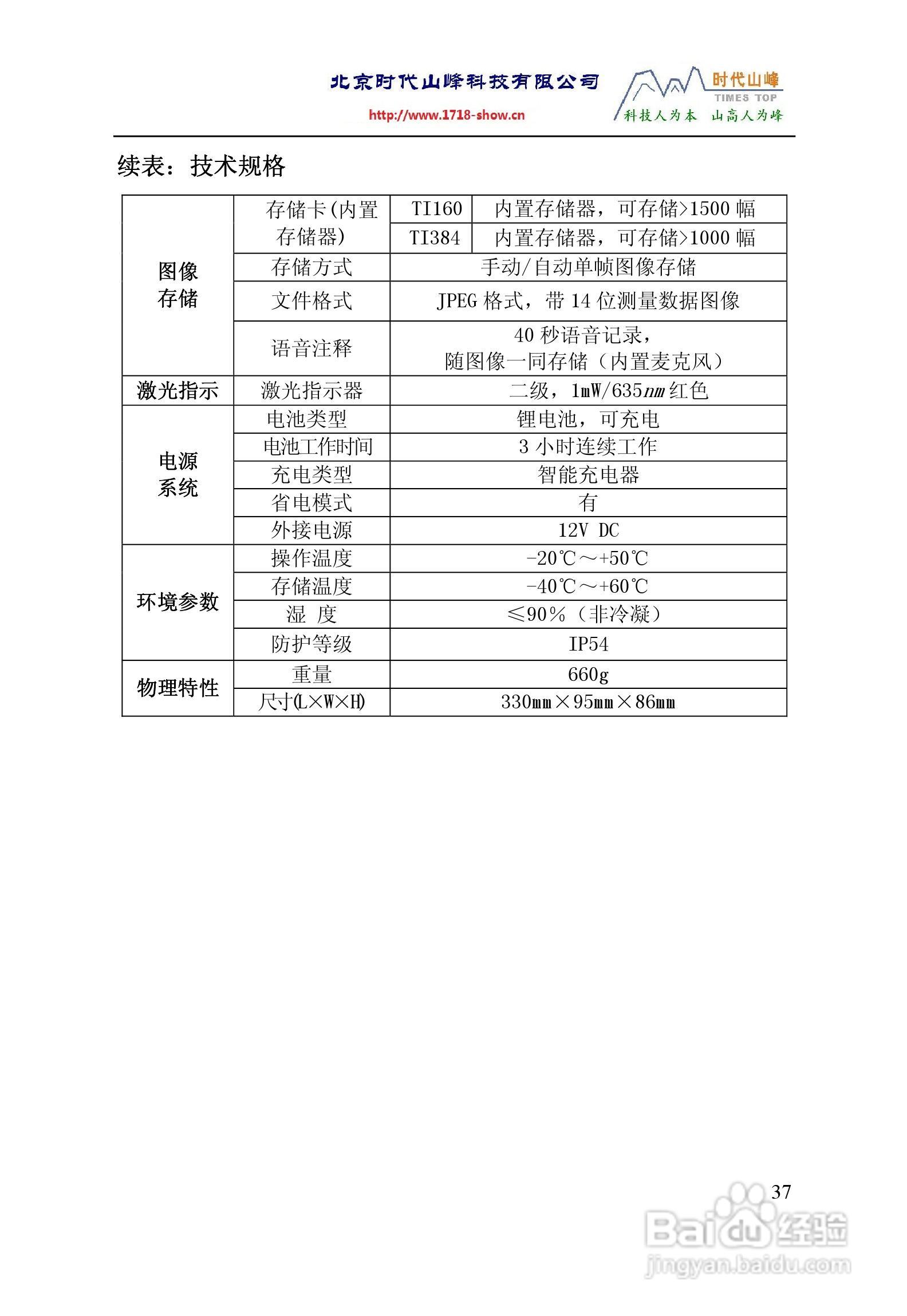 TI160TI384红外热像仪操作说明书:[5]