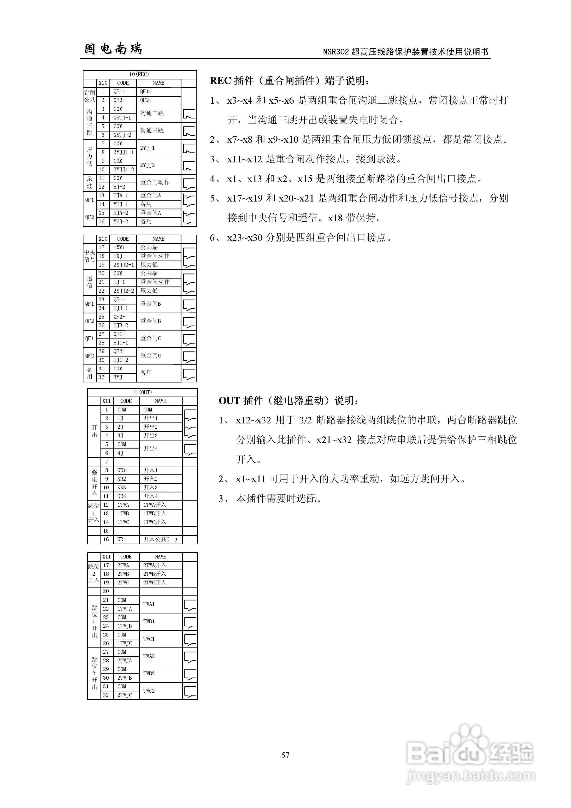 国电南瑞NSR302超高压线路保护装置技术使用说明书:[7]