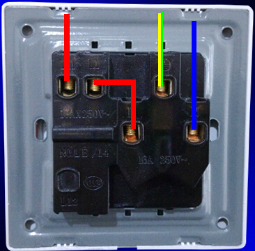 西门子一开三孔插座(cx1/19)接线图