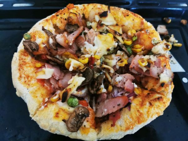 6寸培根虾仁披萨