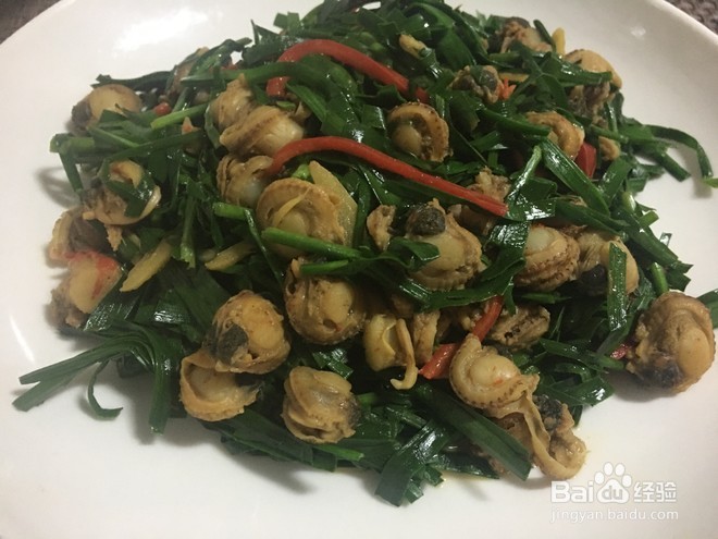 韭菜炒扇贝肉