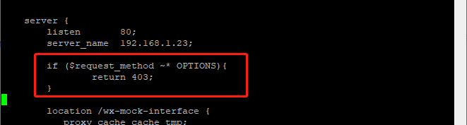 怎么在nginx设置禁用OPTIONS