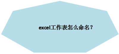 <b>excel工作表怎么命名</b>