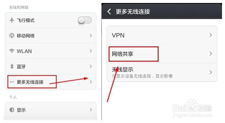 小米手机,怎样用数据线上网看电影,做共享