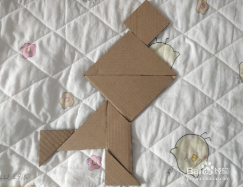 用七巧板怎么拼一个滑冰的少年呢?