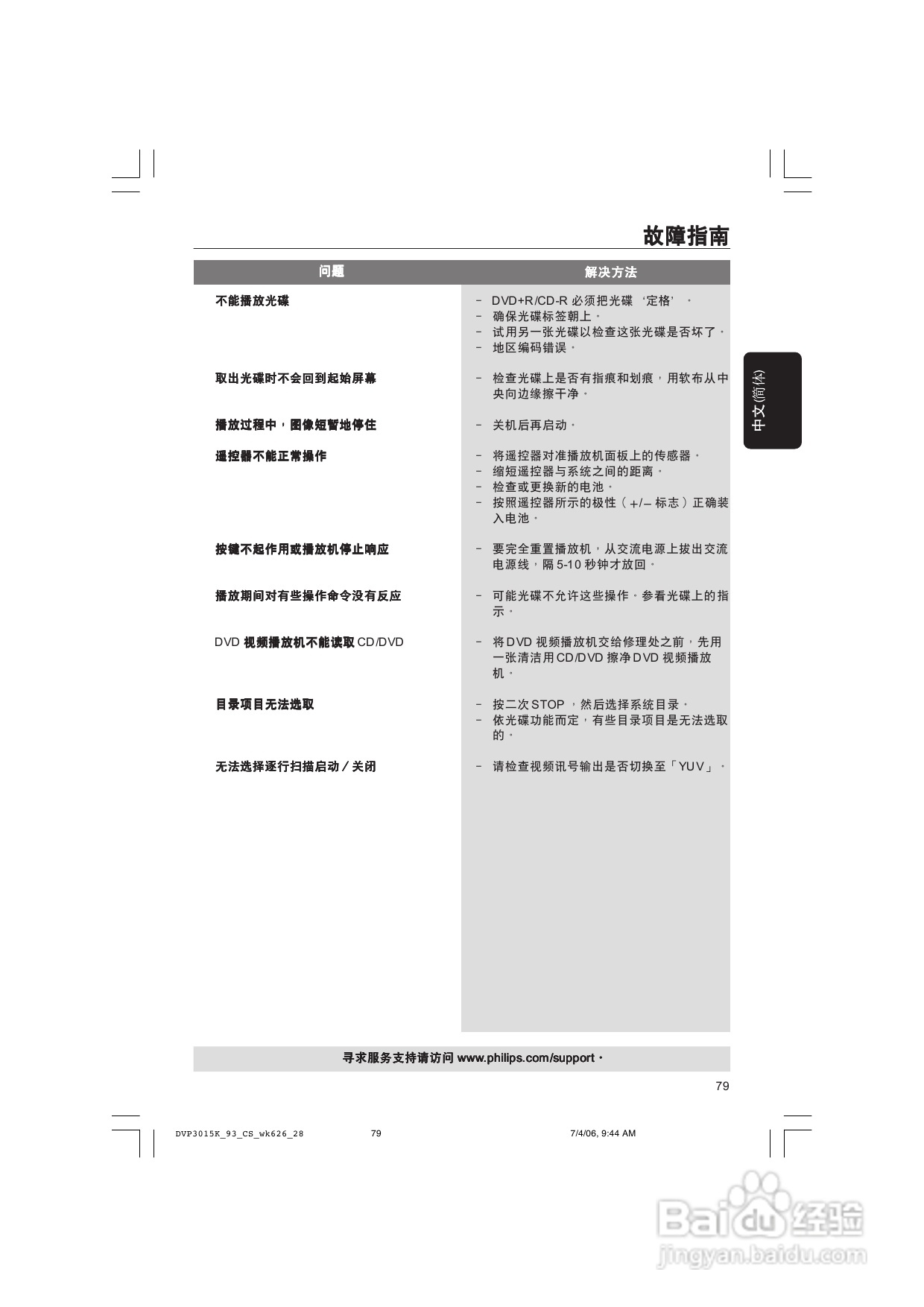 飞利浦DVP3015K/93 DVD播放机使用说明书:[2]