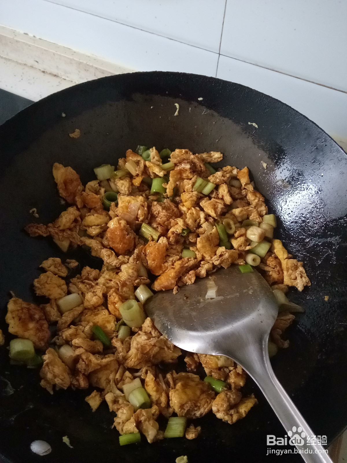 大葱鸡蛋酱炒生菜