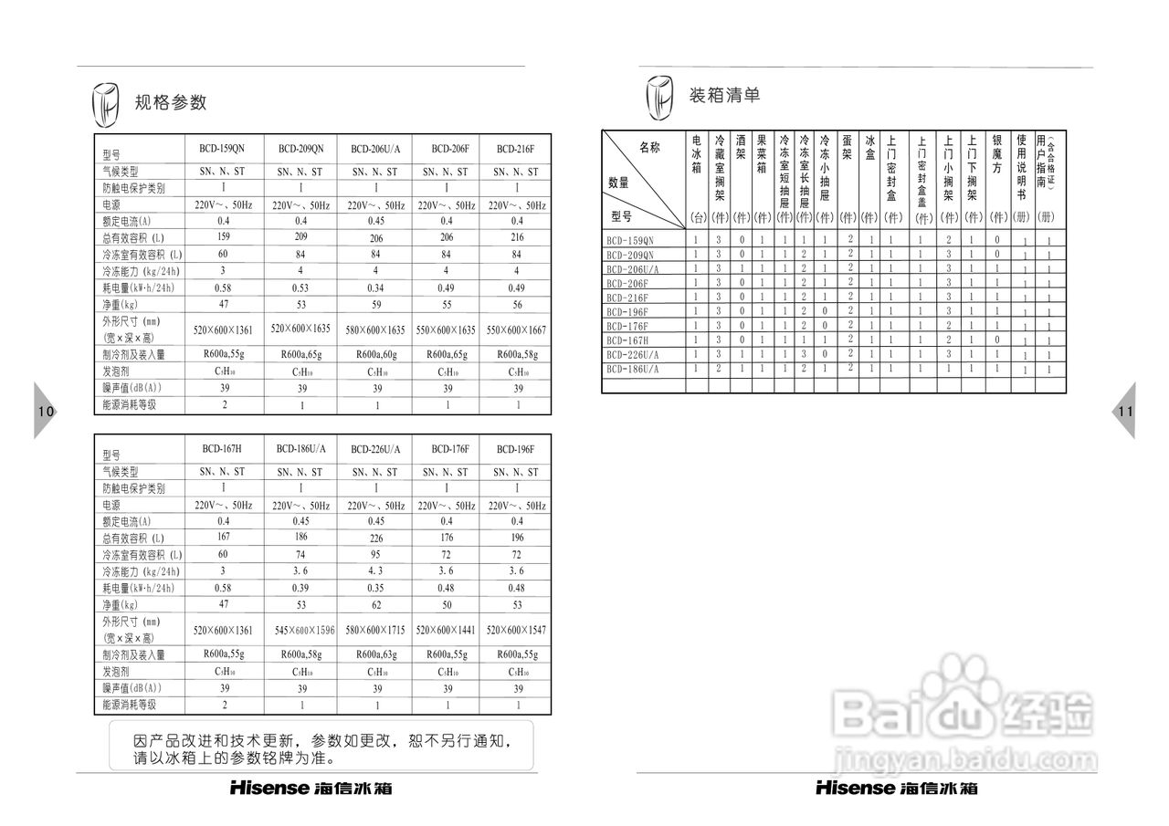 海信冰箱BCD-176F型使用说明书