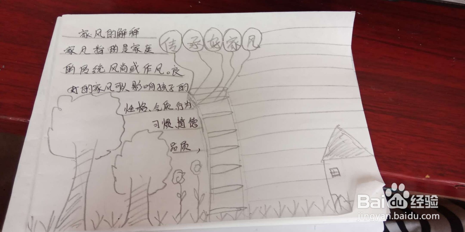谈家风手抄报