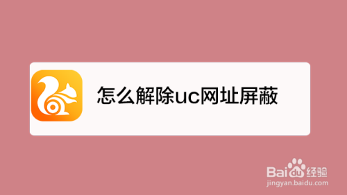 怎么解除uc网址屏蔽