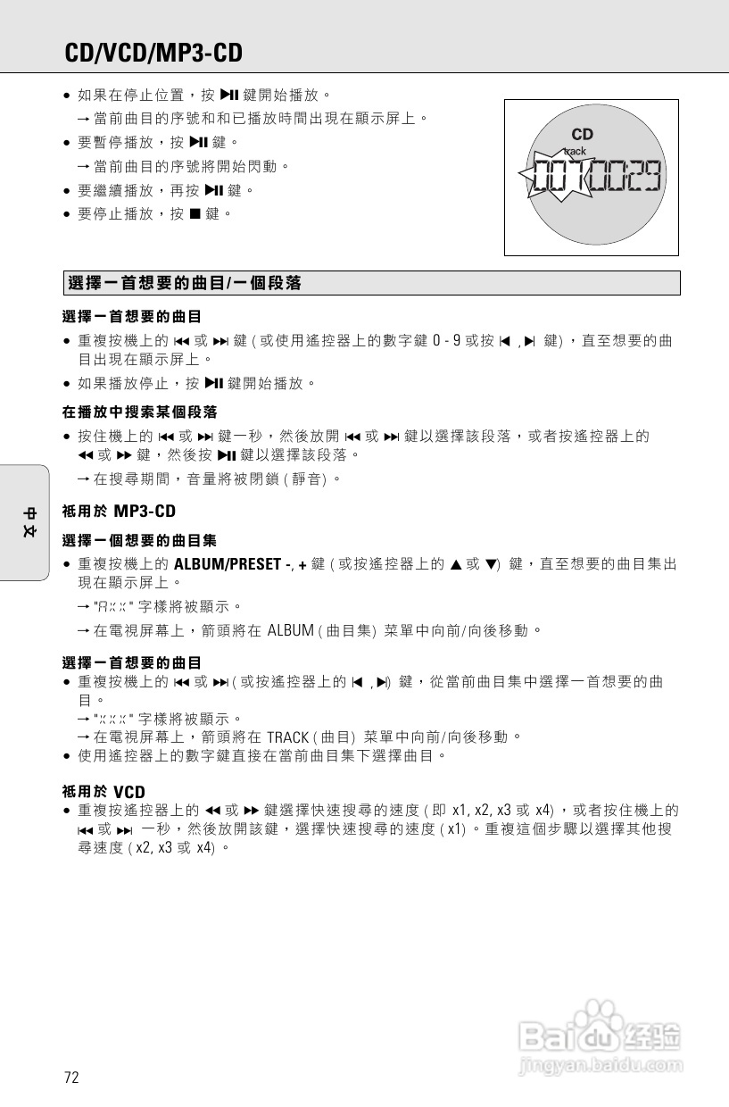 PHILIPS AZ2536 VCD/MP3/CD播放器说明书:[1]