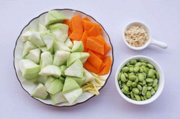 丝瓜毛豆虾米汤