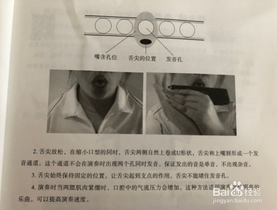 口琴舌头怎么放图解