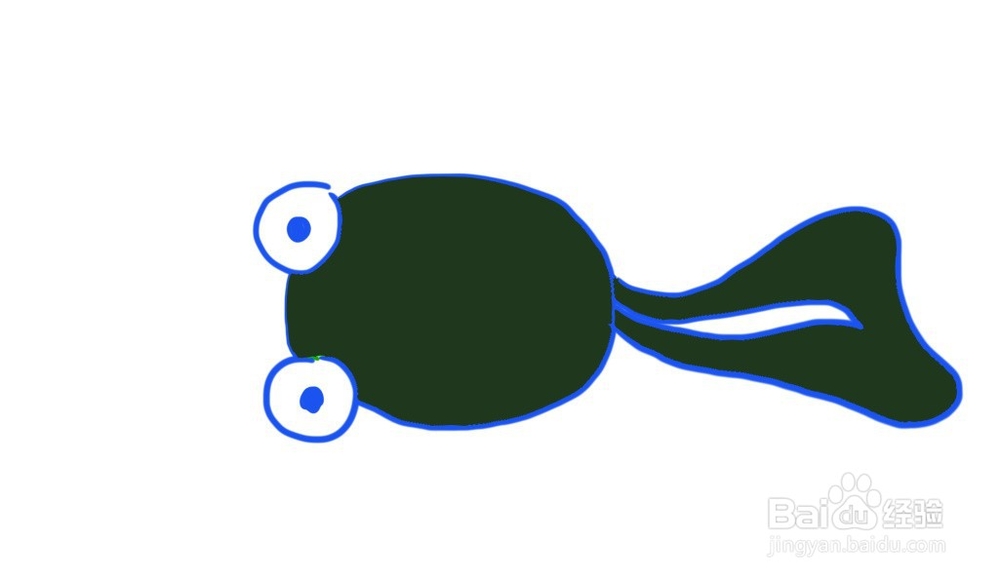 蝌蚪的简笔画 幼儿图片