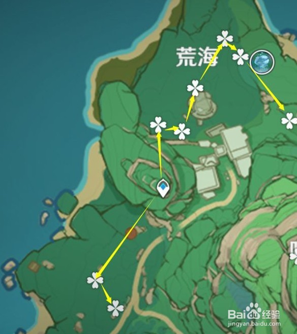 原神绯樱绣球采集路线