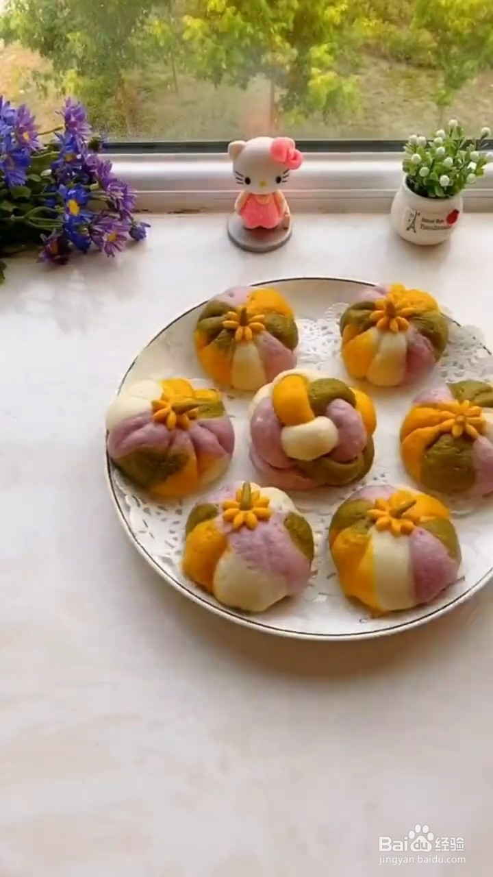 如何自制好吃的彩虹豆沙包