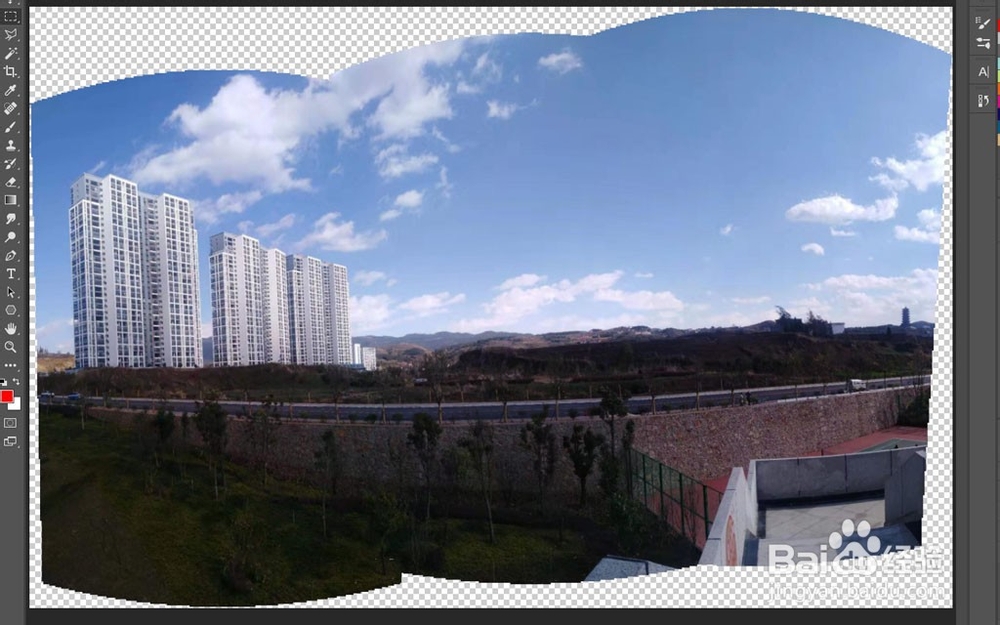 在PS中将几张照片拼接为全景照片