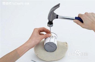 铁罐制作清新小烛台