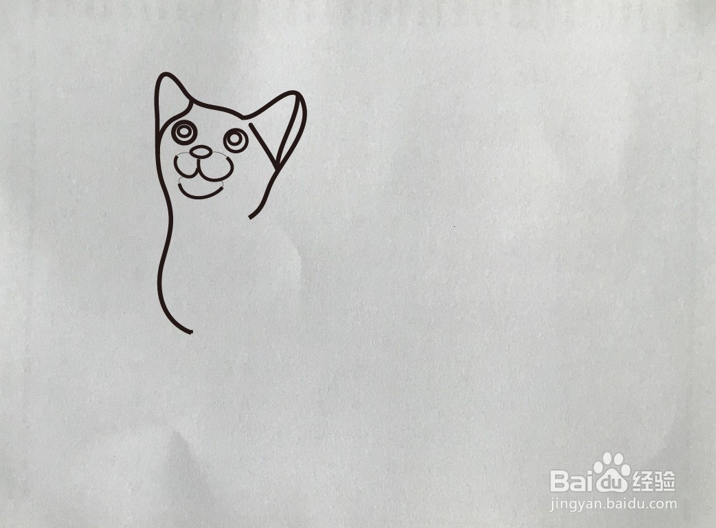 简笔画 蓝猫的简笔画