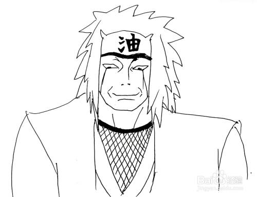 火影忍者 系列之自来也简笔画 百度经验 火影忍者 系列之自来也简笔画 百度经验